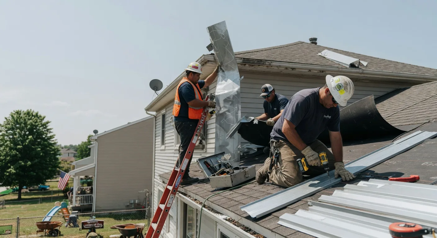 Storm Damage Metal Roof Repair in Hansford, WV